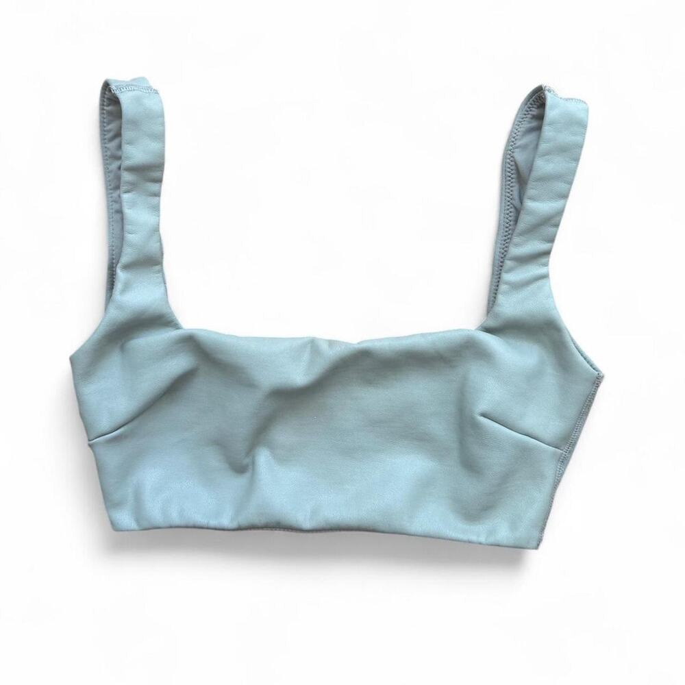 Skims faux leather bralette light